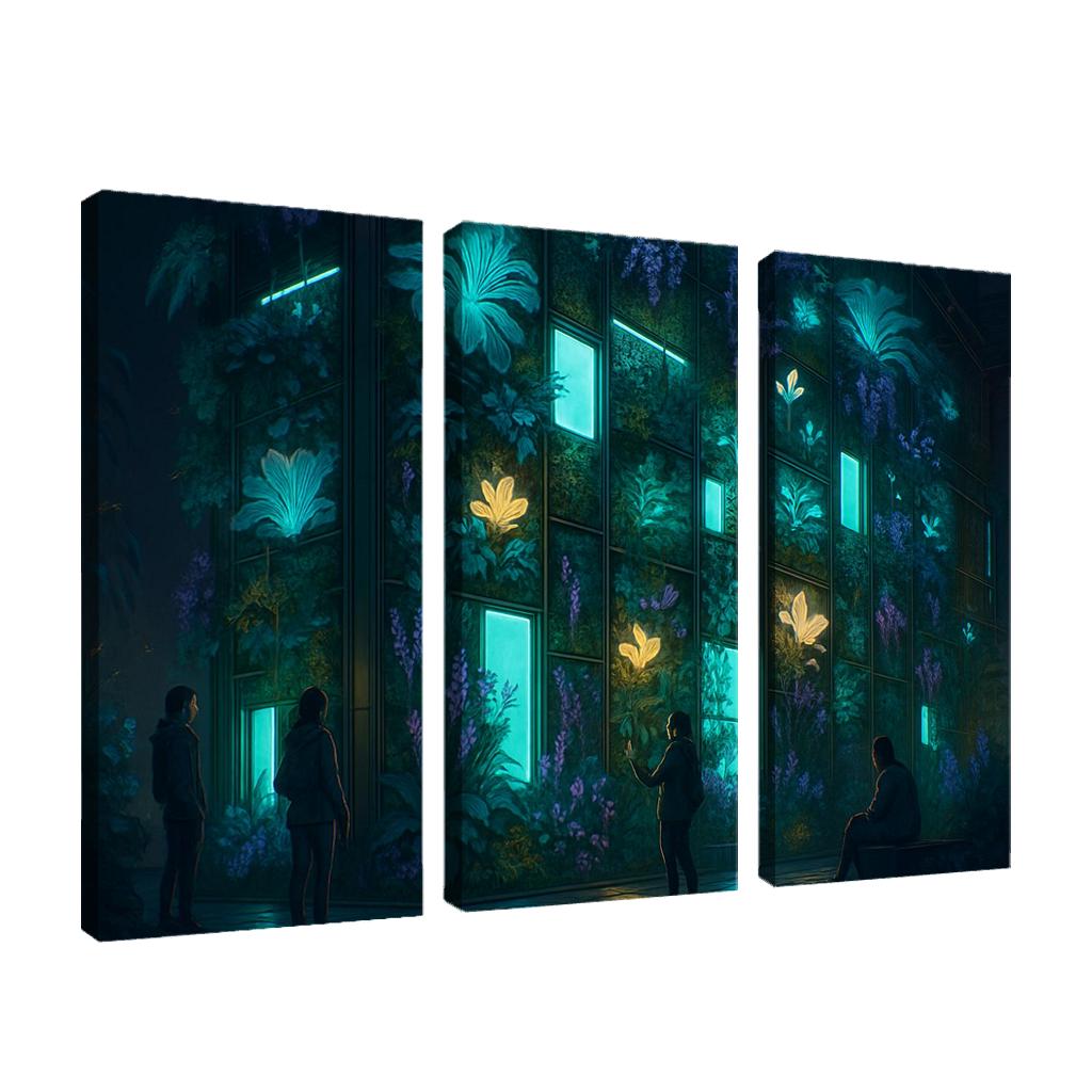 Luminescent Vertical Gardens framed paintings