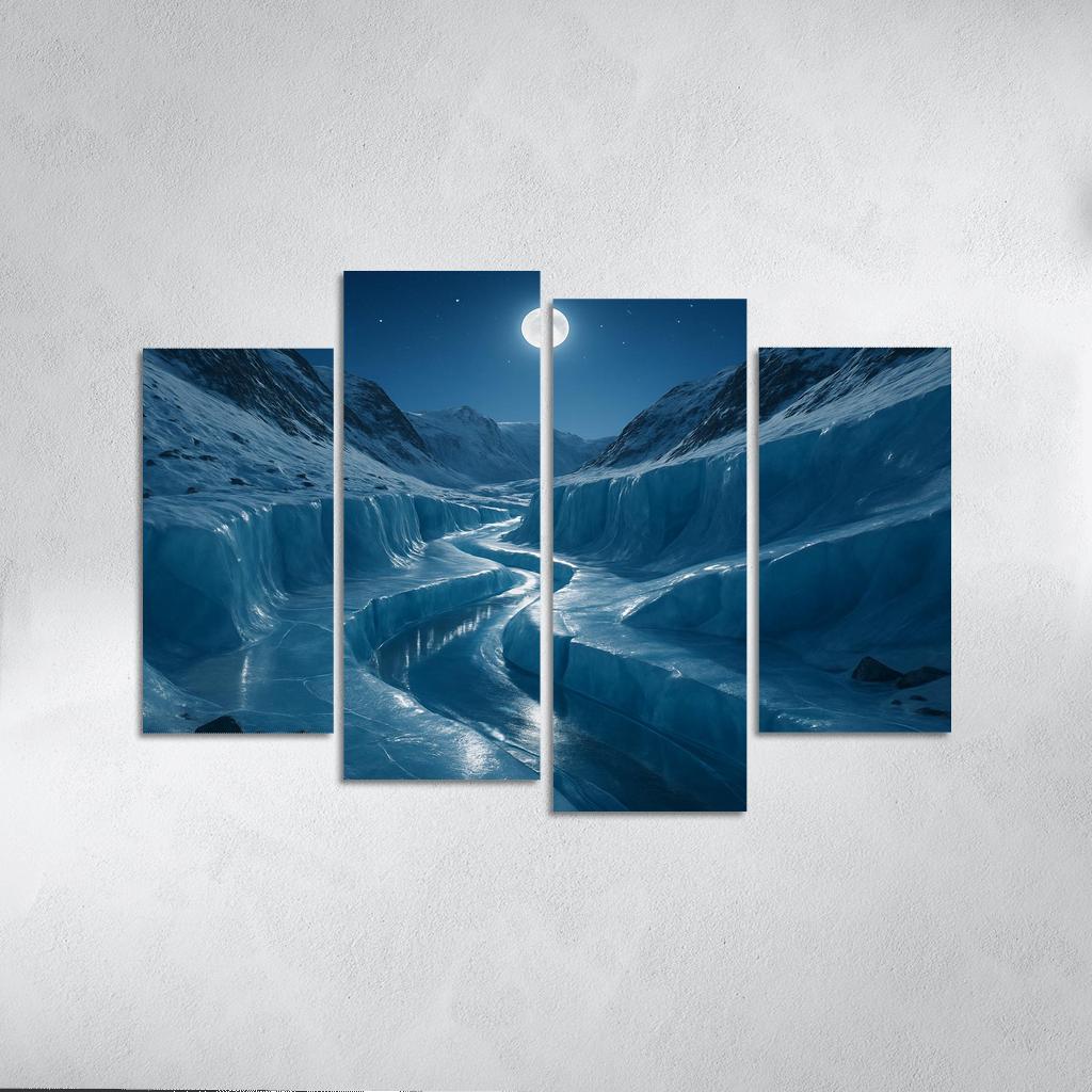 Moonlit Glacier Corridor art trends