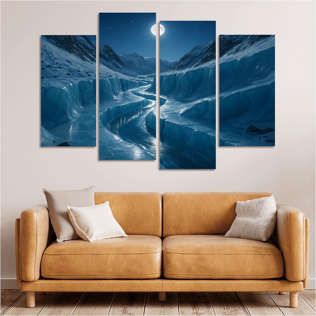Moonlit Glacier Corridor art trends