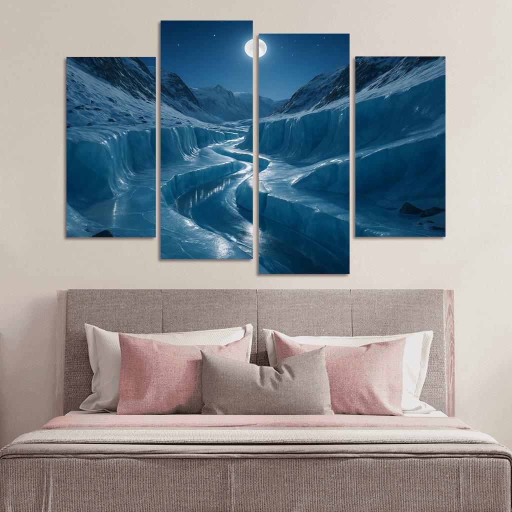 Moonlit Glacier Corridor art trends