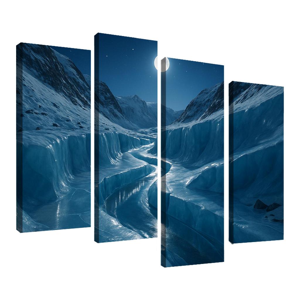 Moonlit Glacier Corridor art trends