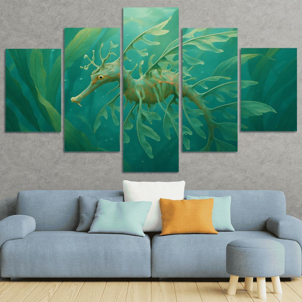 Leafy Sea Dragon Drifting Among Kelp decor