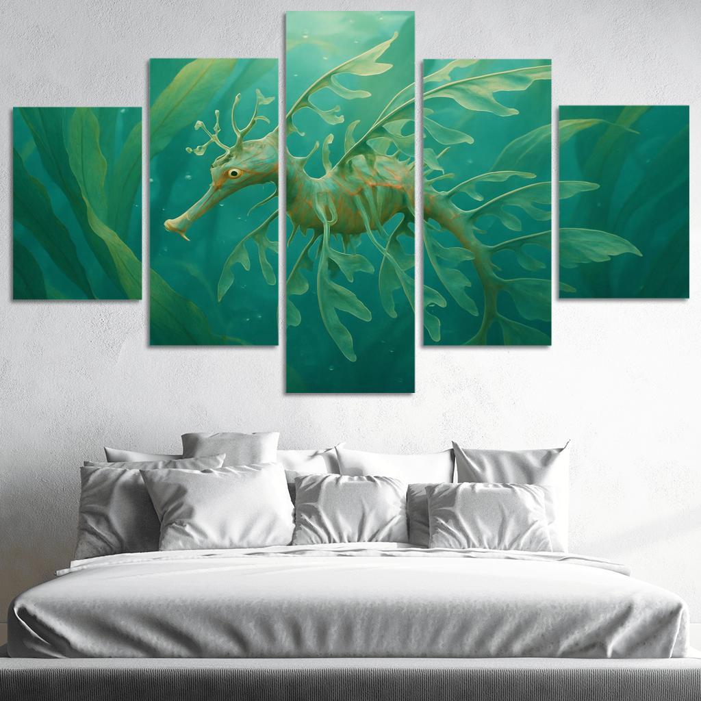 Leafy Sea Dragon Drifting Among Kelp decor
