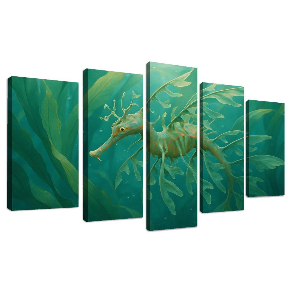 Leafy Sea Dragon Drifting Among Kelp decor