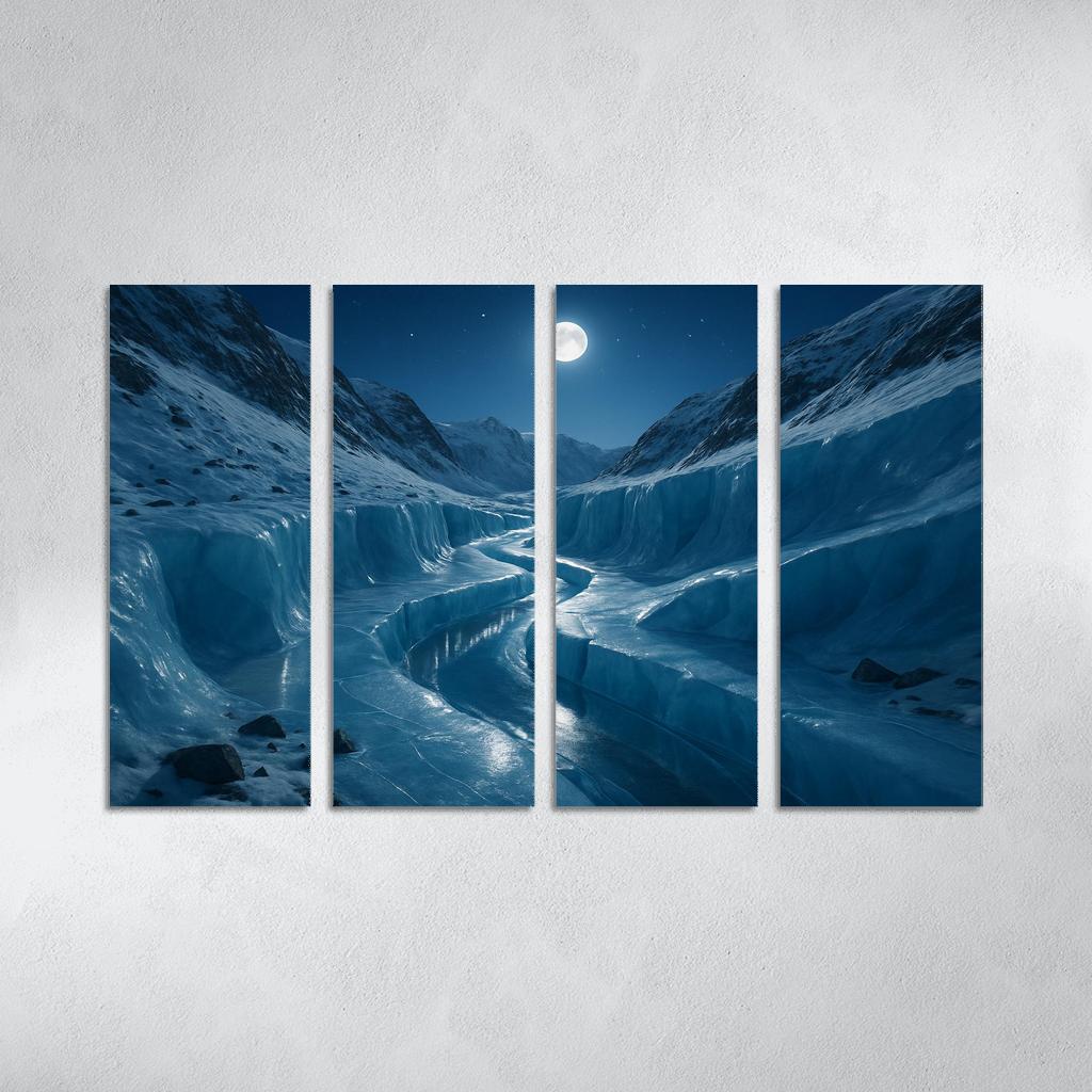 Moonlit Glacier Corridor art trends