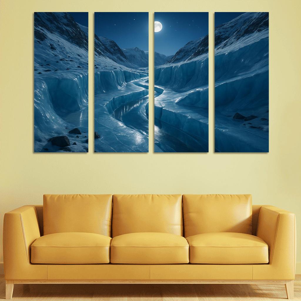 Moonlit Glacier Corridor art trends
