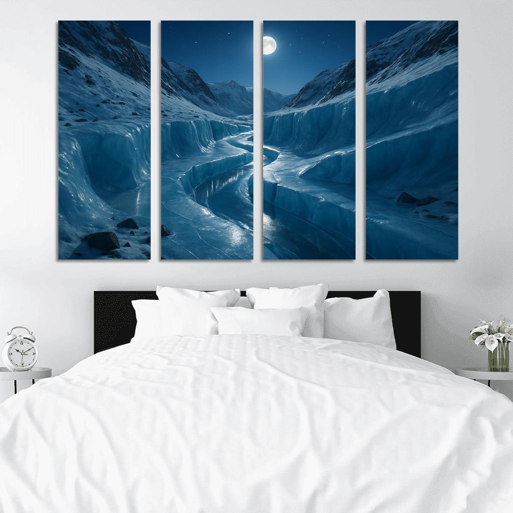Moonlit Glacier Corridor art trends