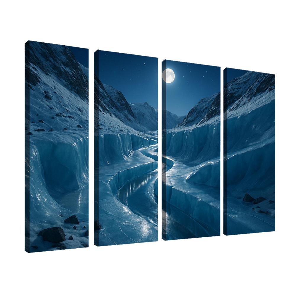 Moonlit Glacier Corridor art trends