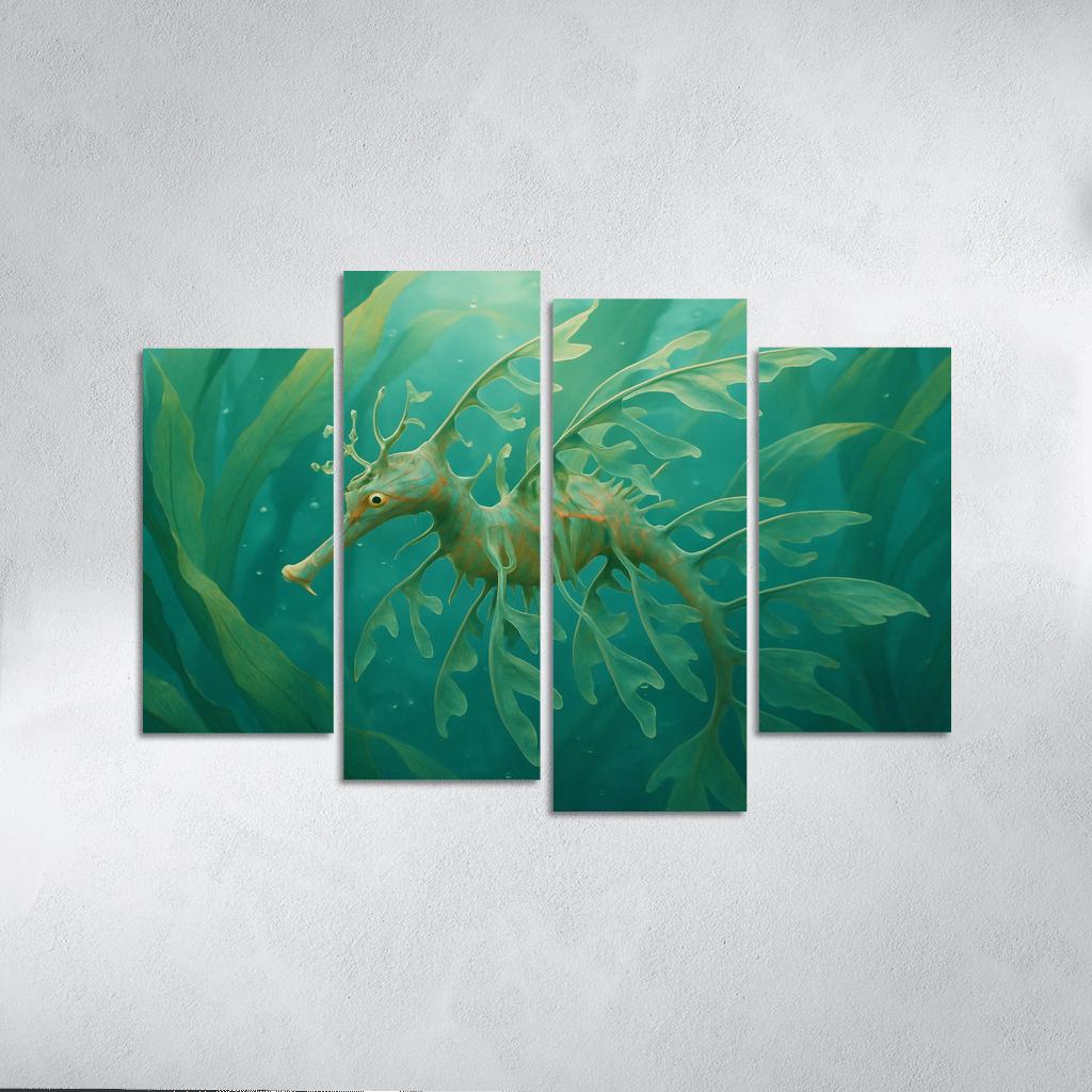 Leafy Sea Dragon Drifting Among Kelp decor