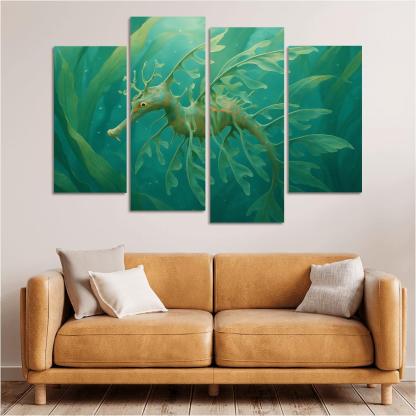 Leafy Sea Dragon Drifting Among Kelp decor