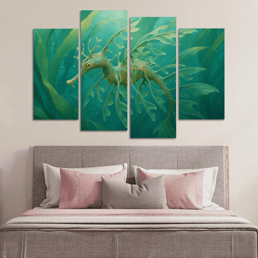 Leafy Sea Dragon Drifting Among Kelp decor