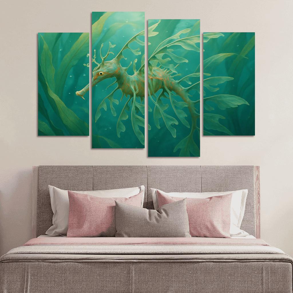 Leafy Sea Dragon Drifting Among Kelp decor