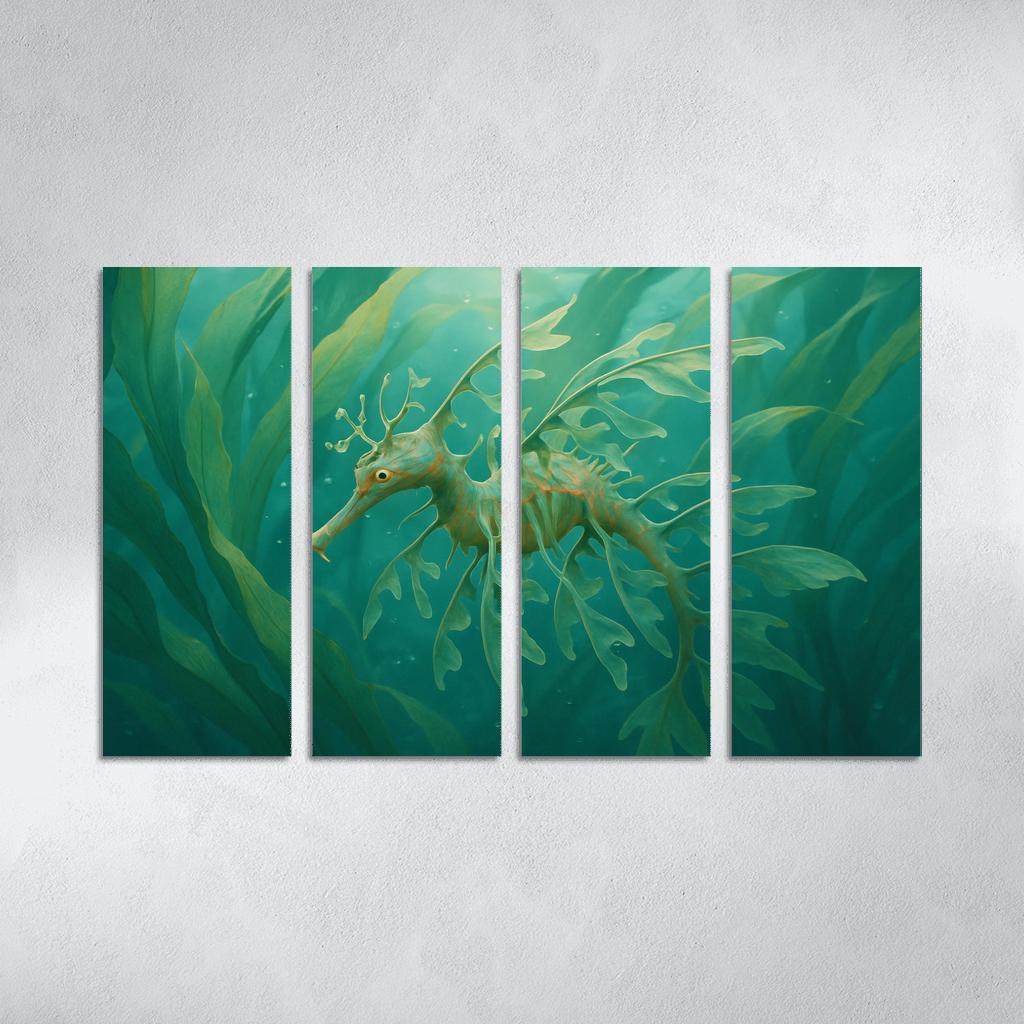 Leafy Sea Dragon Drifting Among Kelp decor