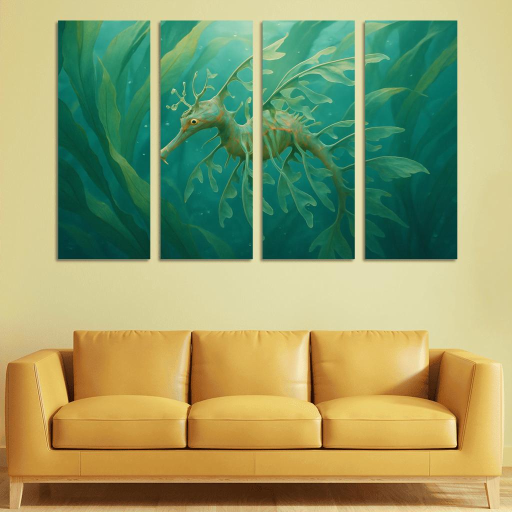 Leafy Sea Dragon Drifting Among Kelp decor