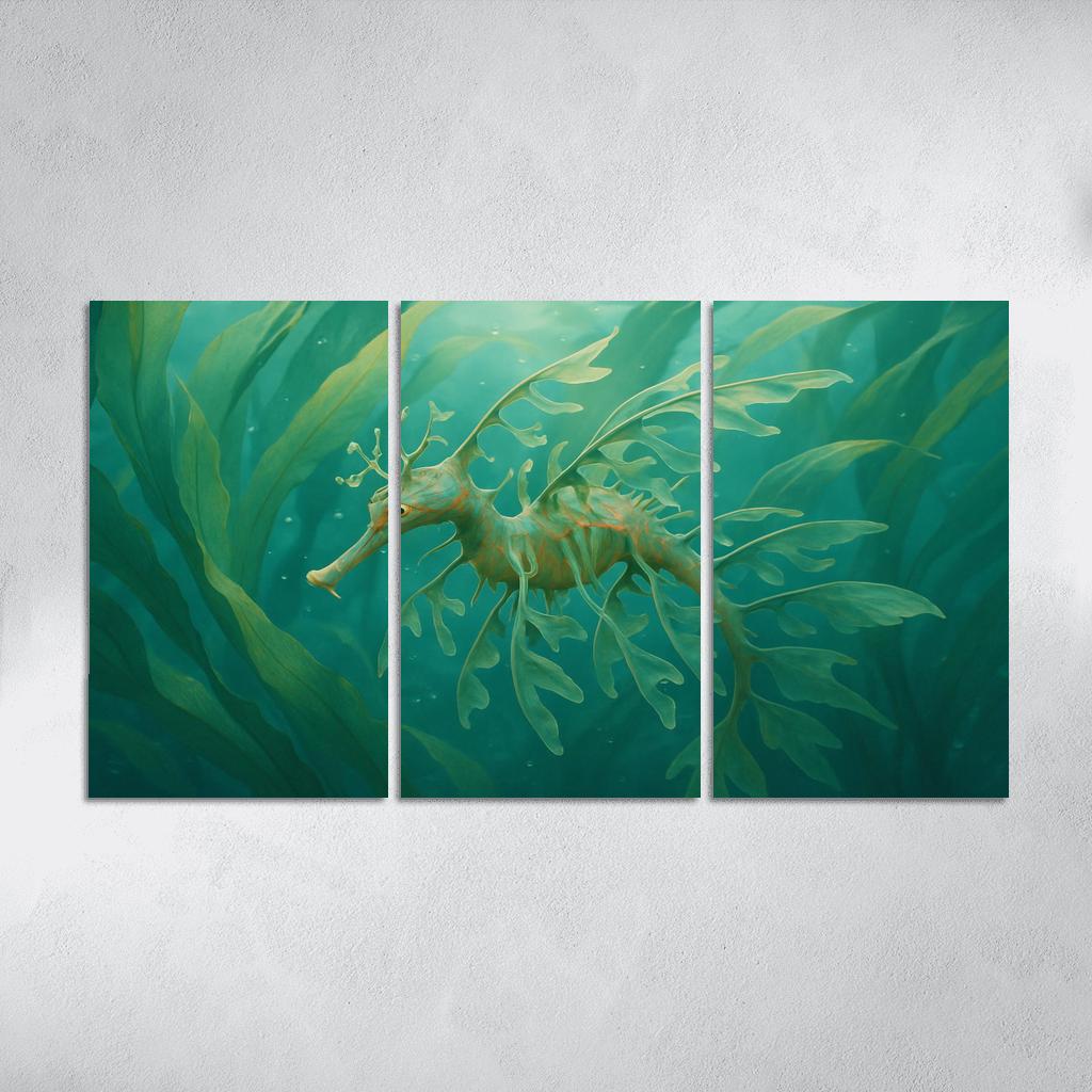 Leafy Sea Dragon Drifting Among Kelp decor