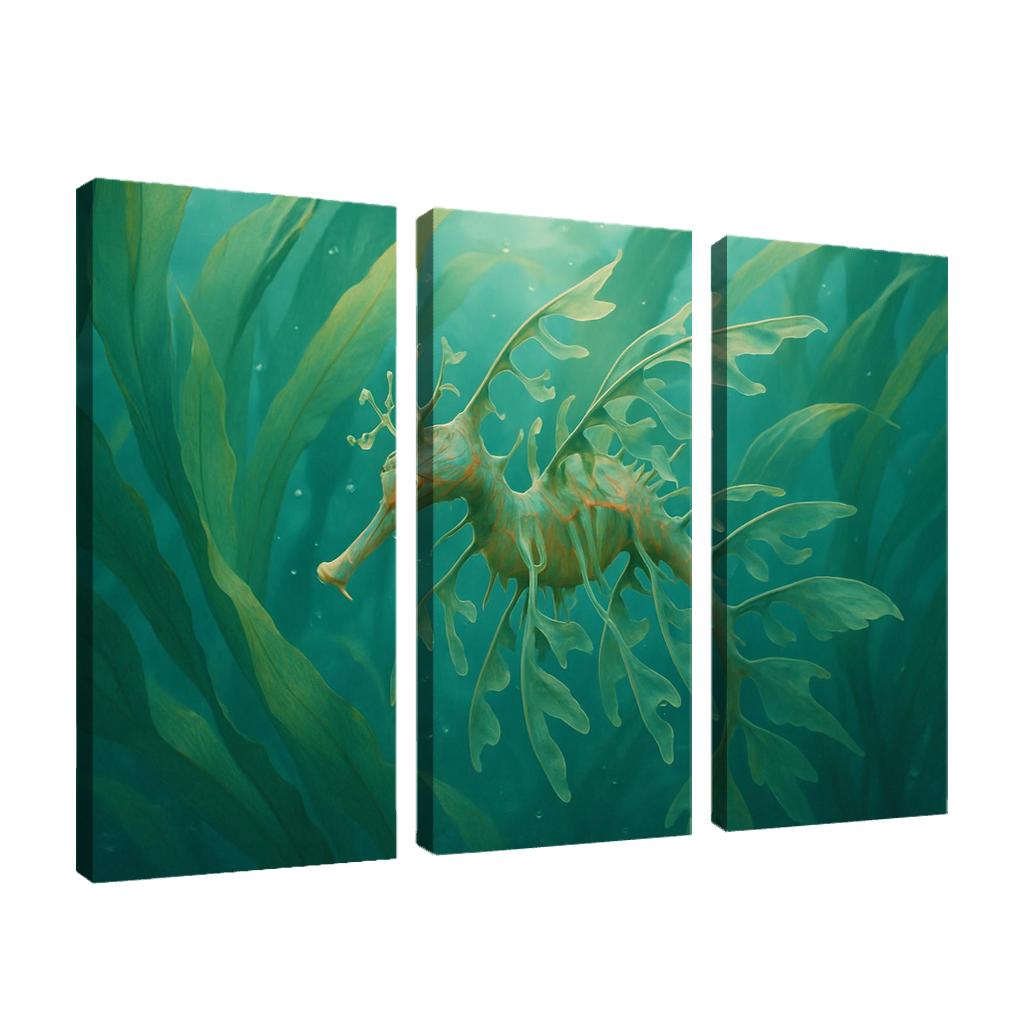 Leafy Sea Dragon Drifting Among Kelp decor