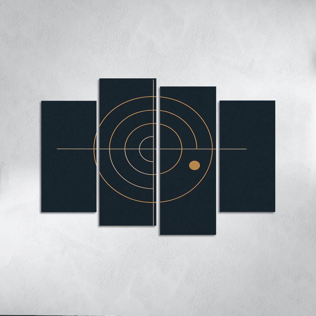 Silent Axis oil paintings frame