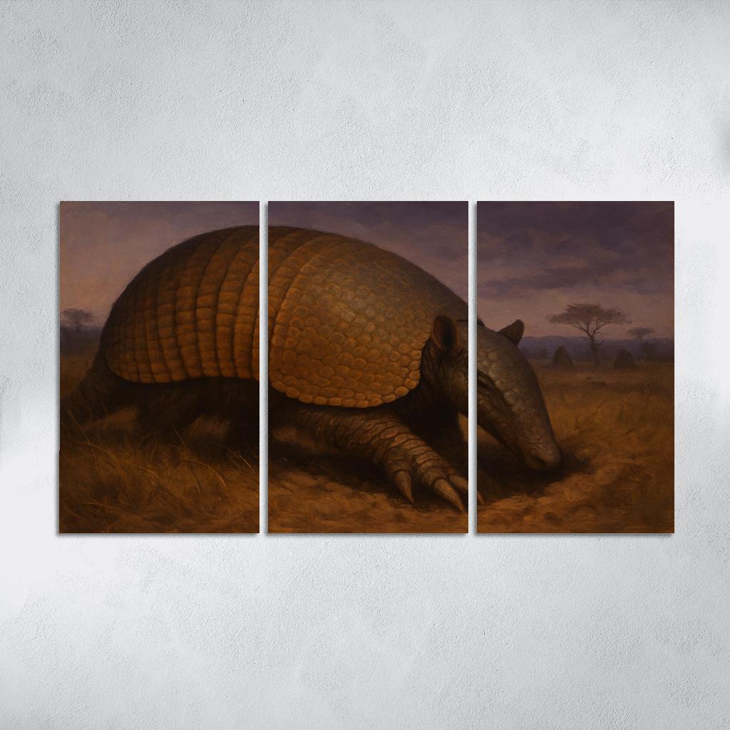 Giant Armadillo Foraging At Dusk decor