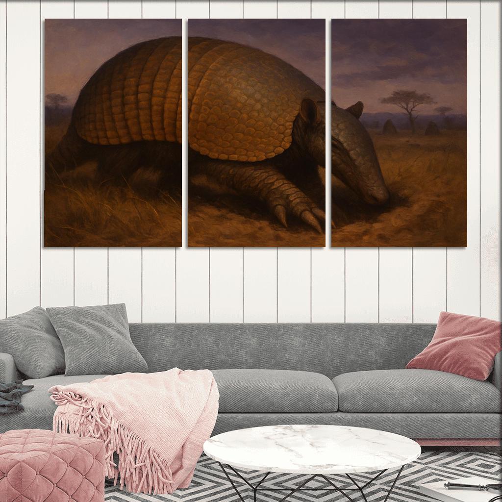 Giant Armadillo Foraging At Dusk decor
