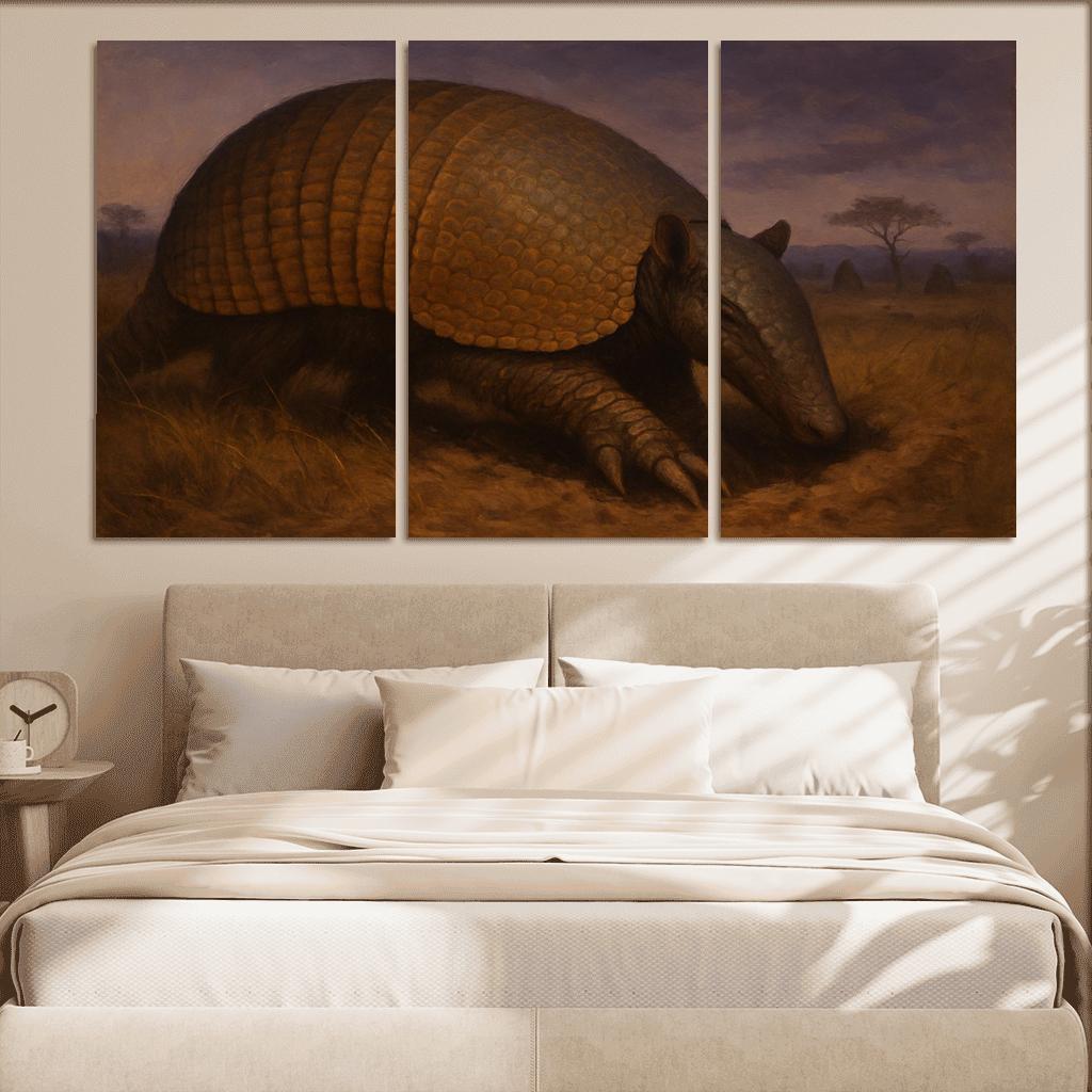 Giant Armadillo Foraging At Dusk decor
