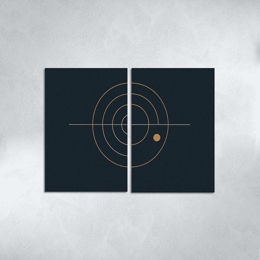 Silent Axis oil paintings frame