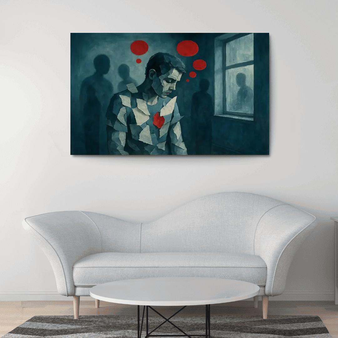 Silent Epidemic Visualizing Mental Health custom paintings frame