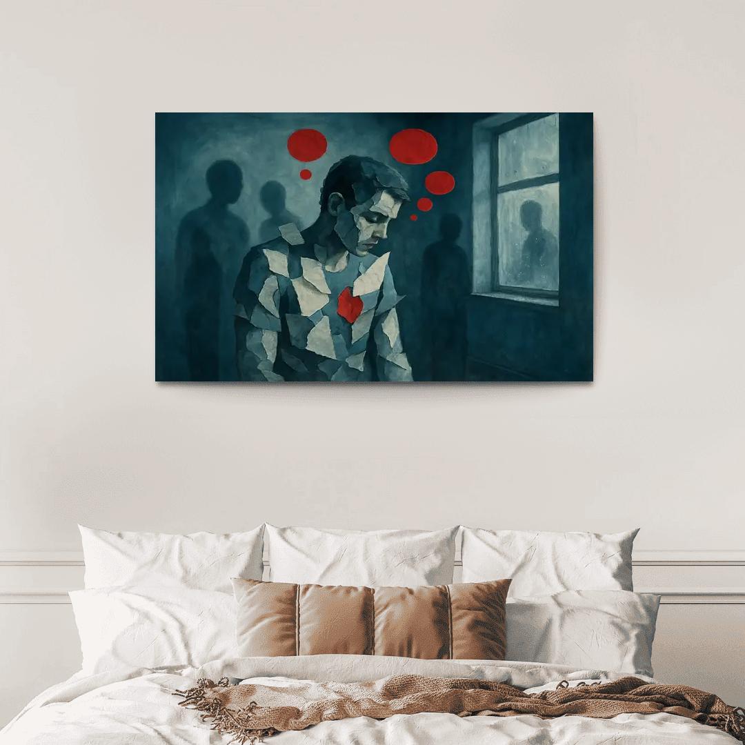 Silent Epidemic Visualizing Mental Health custom paintings frame