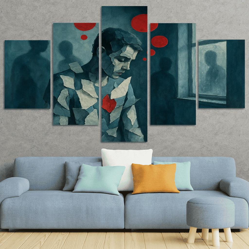 Silent Epidemic Visualizing Mental Health custom paintings frame