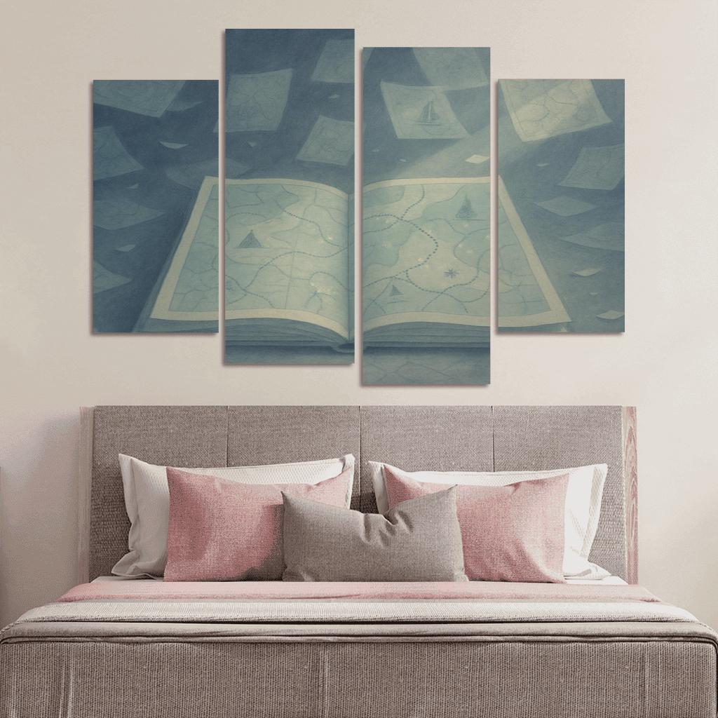 Cartography Of Forgotten Dreams canvas paintings frame