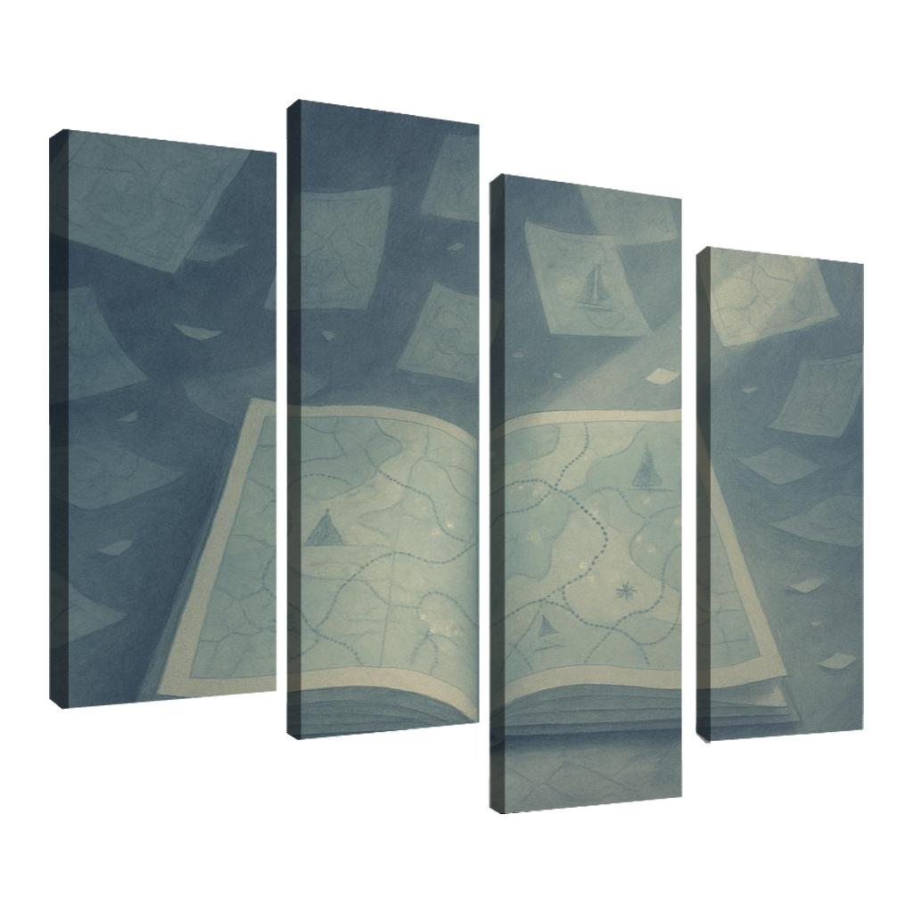 Cartography Of Forgotten Dreams canvas paintings frame