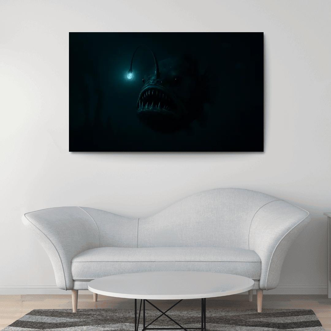 Midnight Anglerfish Of The Abyss oil paintings frame