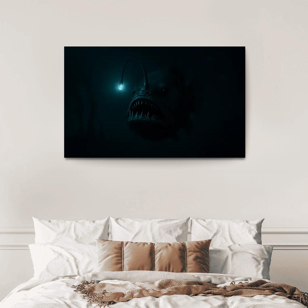 Midnight Anglerfish Of The Abyss oil paintings frame