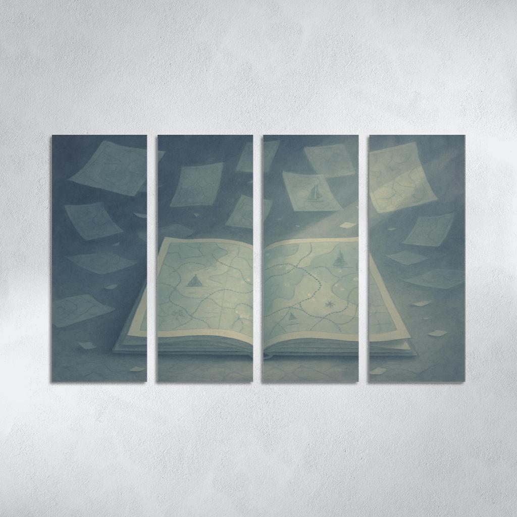 Cartography Of Forgotten Dreams canvas paintings frame