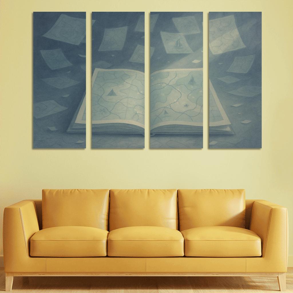 Cartography Of Forgotten Dreams canvas paintings frame