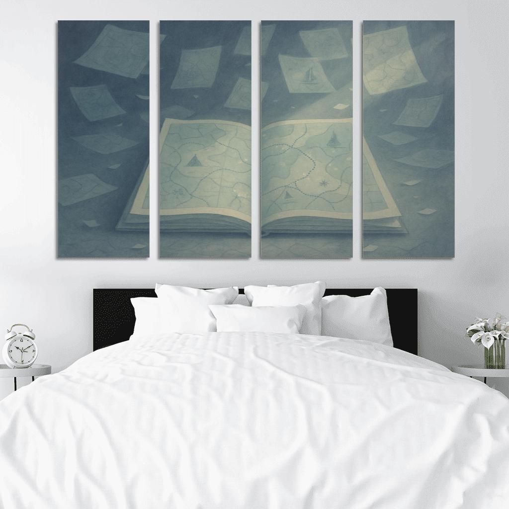 Cartography Of Forgotten Dreams canvas paintings frame