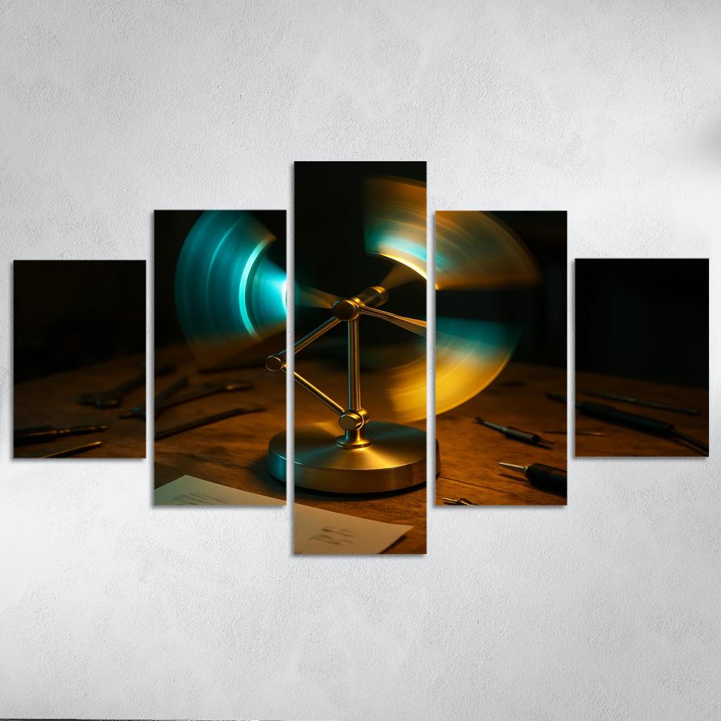 Kinetic Light Sculpture Design wall art