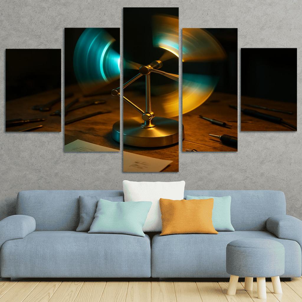Kinetic Light Sculpture Design wall art