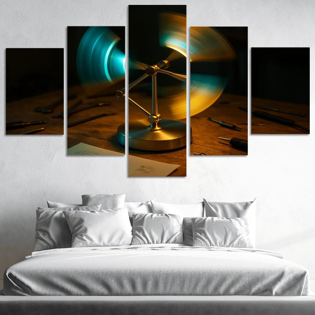 Kinetic Light Sculpture Design wall art
