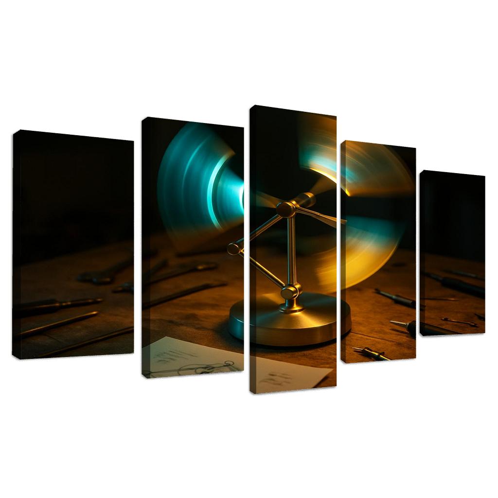 Kinetic Light Sculpture Design wall art