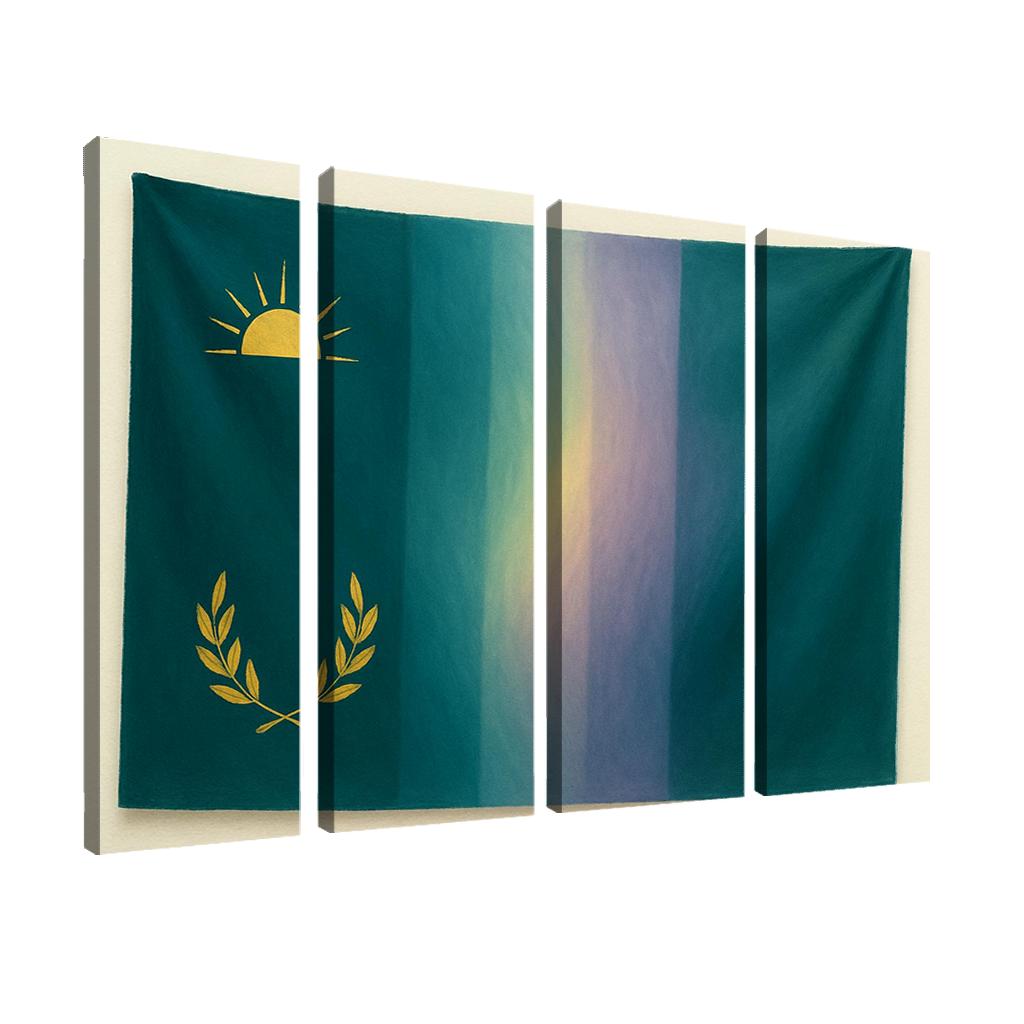 Aurora Banner Gradient Union multi-panel paintings