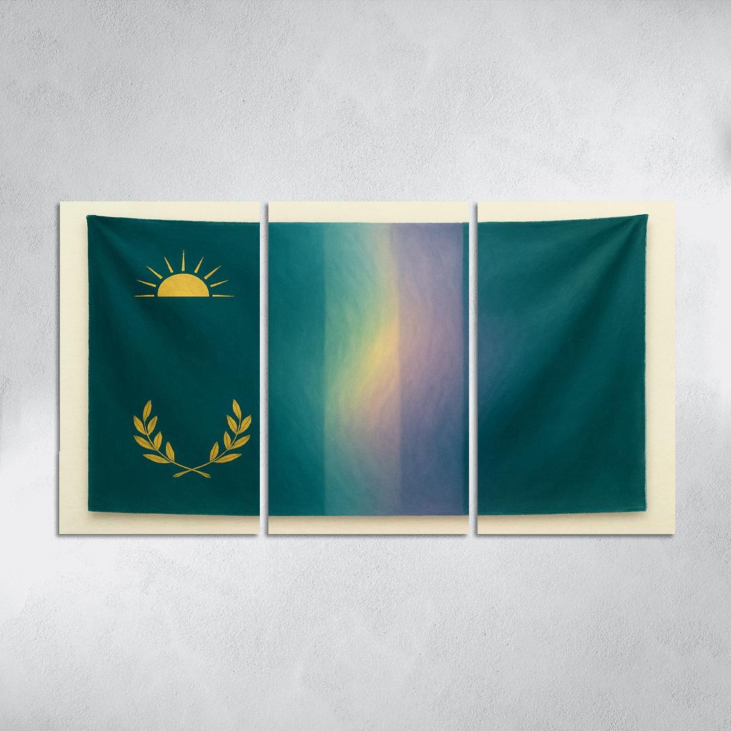 Aurora Banner Gradient Union multi-panel paintings