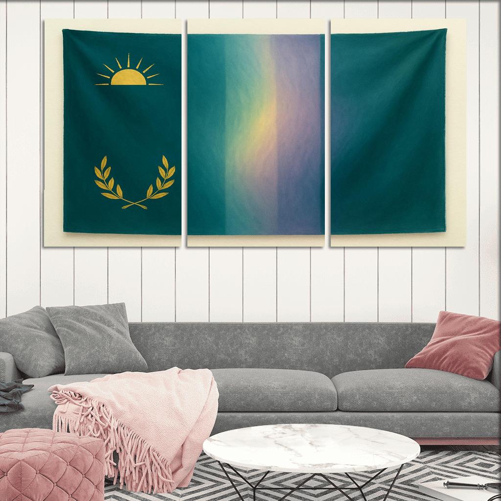 Aurora Banner Gradient Union multi-panel paintings