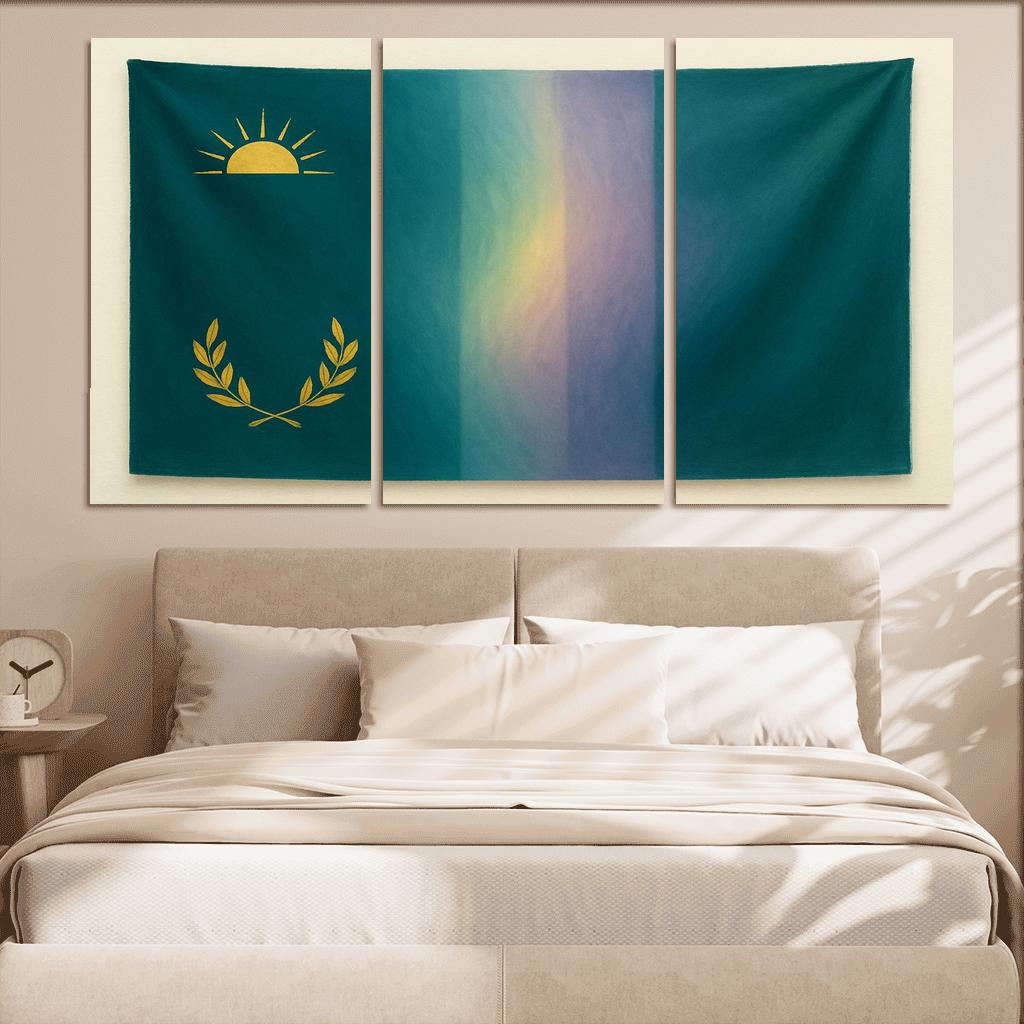 Aurora Banner Gradient Union multi-panel paintings