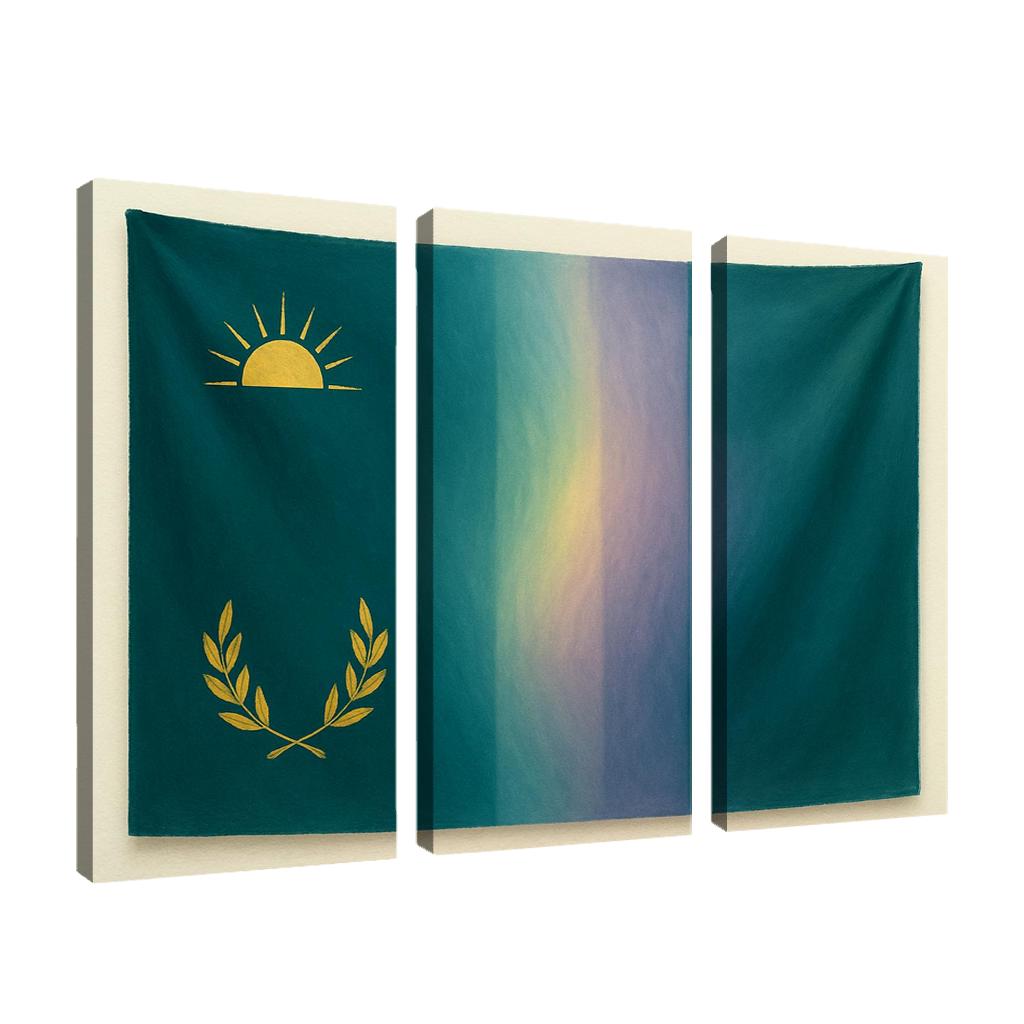 Aurora Banner Gradient Union multi-panel paintings