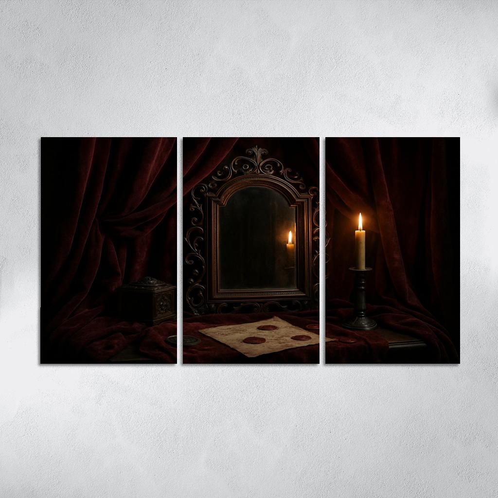 Velvet Reliquary Mirror wall decor