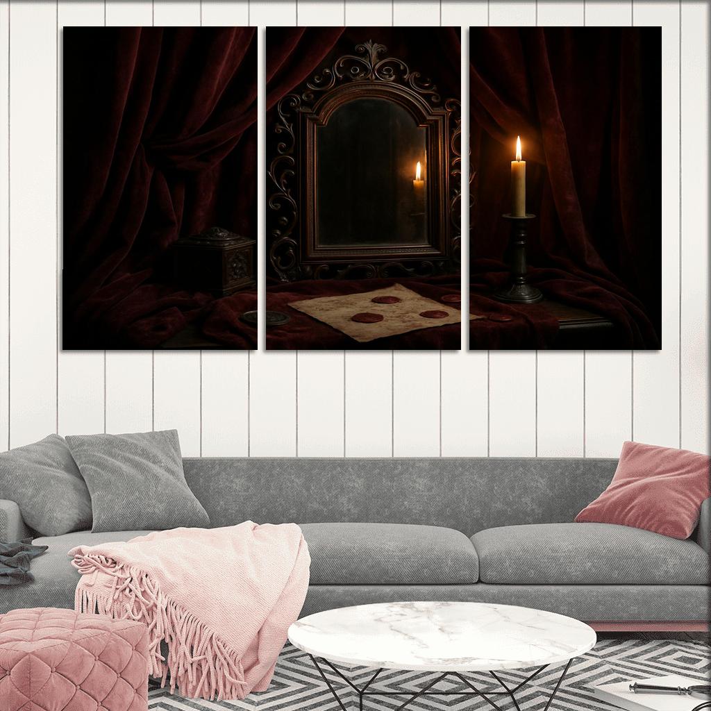 Velvet Reliquary Mirror wall decor