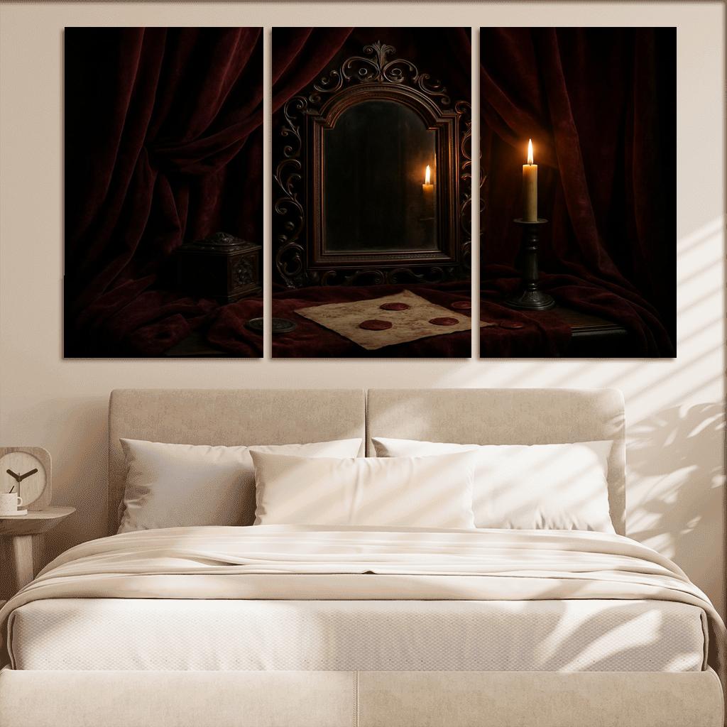 Velvet Reliquary Mirror wall decor