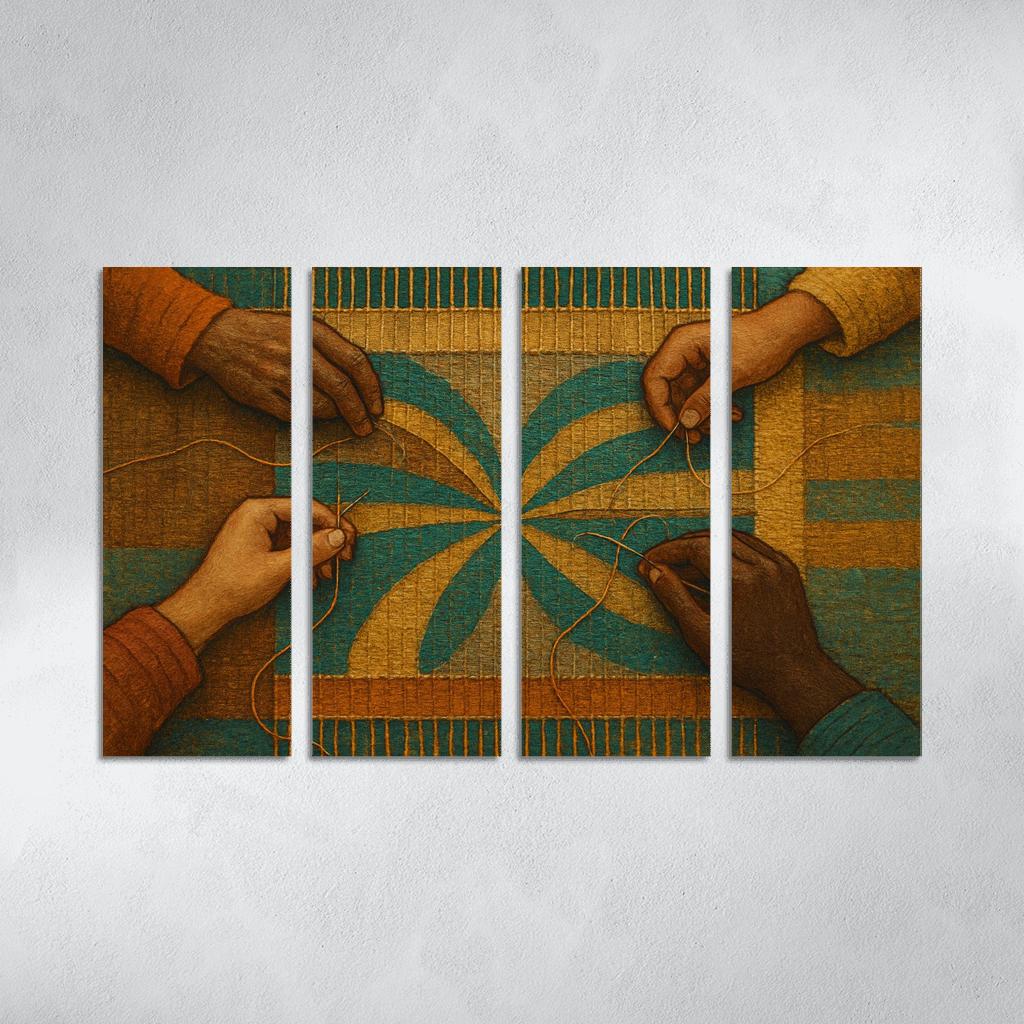 Threads Of Belonging Textile Art For Community wall art