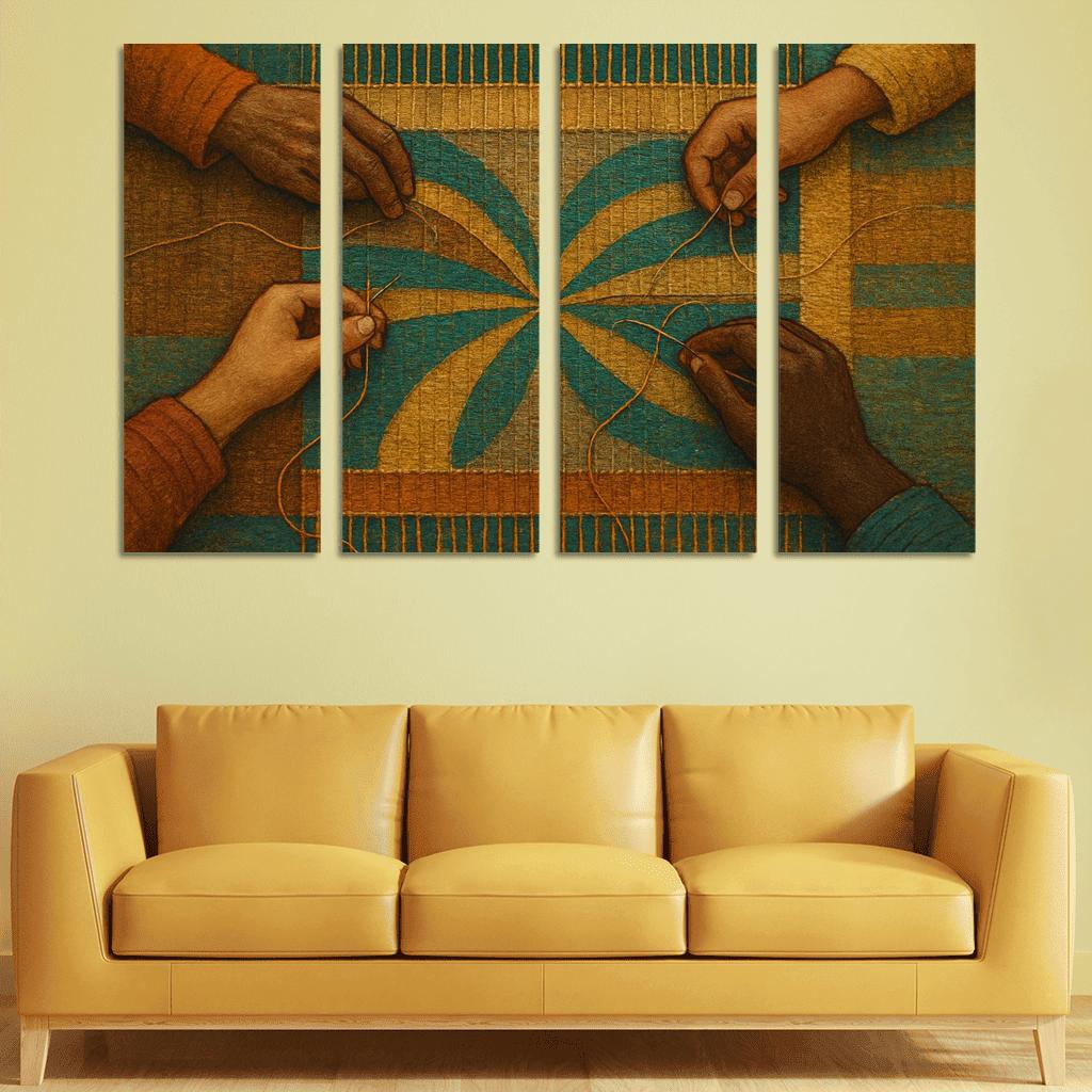 Threads Of Belonging Textile Art For Community wall art