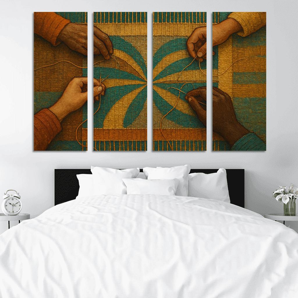 Threads Of Belonging Textile Art For Community wall art